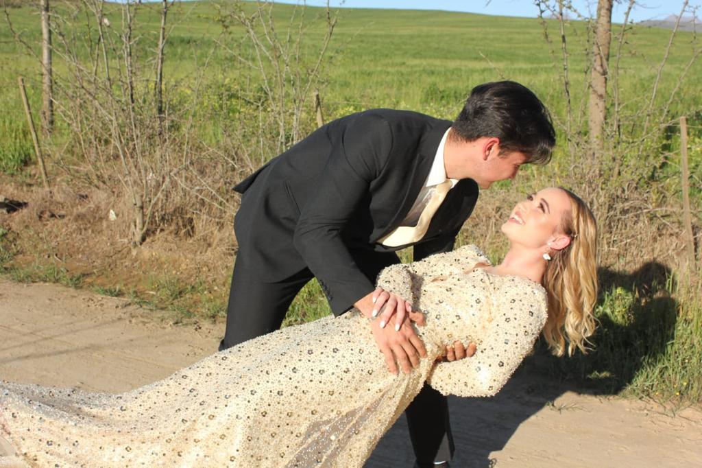 Gold matric dress